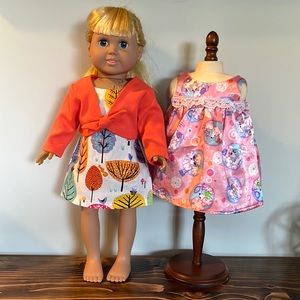 Doll Clothes - Dress with Shrug and Nightgown - Fits 18” doll